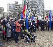 Prie Rusijos ambasados mitingas prie&scaron; Rusijos agresiją.