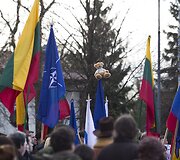 Prie Rusijos ambasados mitingas prie&scaron; Rusijos agresiją.