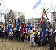 Prie Rusijos ambasados mitingas prie&scaron; Rusijos agresiją.