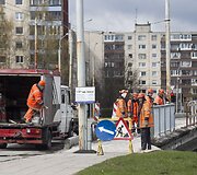 Tvarkomas viadukas Karolini&scaron;kėse.