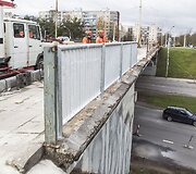 Tvarkomas viadukas Karolini&scaron;kėse.