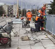 Tvarkomas viadukas Karolini&scaron;kėse.