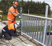 Tvarkomas viadukas Karolini&scaron;kėse.