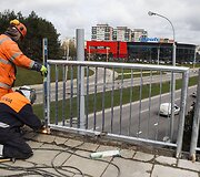 Tvarkomas viadukas Karolini&scaron;kėse.