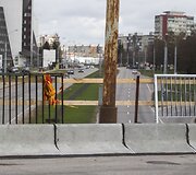 Tvarkomas viadukas Karolini&scaron;kėse.