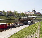 Mobilioji prieplauka ir laivas &bdquo;Ryga&ldquo; pradeda vasaros sezoną.
