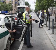 Prevencinio pobūdžio akcija Gedimino prospekte.