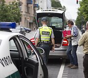 Prevencinio pobūdžio akcija Gedimino prospekte.