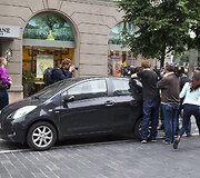 Prevencinio pobūdžio akcija Gedimino prospekte.