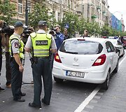 Prevencinio pobūdžio akcija Gedimino prospekte.