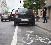 Prevencinio pobūdžio akcija Gedimino prospekte.