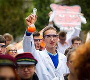 Vilniaus Universiteto (VU) studentai griausmingai paminėjo mokslo metų pradžią.