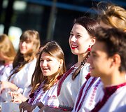 Europos aik&scaron;tėje - ukrainiečių padėka Lietuvos žmonėms.
