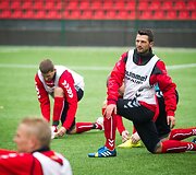 Lietuvos futbolo rinktinės treniruotė prie&scaron; varžybas su Estijos rinktine.