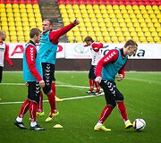 Lietuvos futbolo rinktinės treniruotė prie&scaron; varžybas su Estijos rinktine.