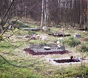 Vėlinių žvakutės - ir Vilniaus gyvūnų kapinėse.