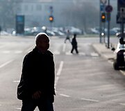 Vilnius paniręs į melsvą rūką