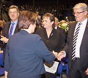 Pramogų arenoje vyksta Darbo partijos suvažiavimas.