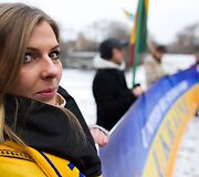 Pievai prie&scaron;ais Rusijos ambasadą neoficialiai suteiktas &bdquo;Euro Maidano&ldquo; vardas.