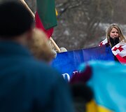 Pievai prie&scaron;ais Rusijos ambasadą neoficialiai suteiktas &bdquo;Euro Maidano&ldquo; vardas.