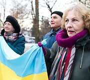 Pievai prie&scaron;ais Rusijos ambasadą neoficialiai suteiktas &bdquo;Euro Maidano&ldquo; vardas.