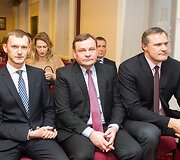Vydas Gedvilas (viduryje) ir Virgilijus Alekna