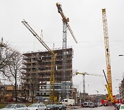 Dėl verslo komplekso statybų uždaryta sostinės Lvovo gatvė.