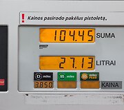 Gruodžio 18 dieną degalų kainos Vilniaus degalinėse