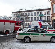 Vilniuje nugriuvo pastato dalis.