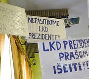 Jaunųjų Lietuvos kurčiųjų draugijos narių protestas