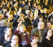 Jaunųjų Lietuvos kurčiųjų draugijos narių protestas