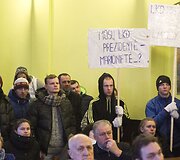 Jaunųjų Lietuvos kurčiųjų draugijos narių protestas
