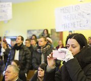 Jaunųjų Lietuvos kurčiųjų draugijos narių protestas