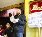 Jaunųjų Lietuvos kurčiųjų draugijos narių protestas