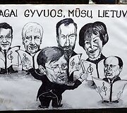 Politikų karikatūros į Vilnių atkeliavo i&scaron; Klaipėdos.