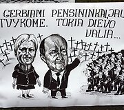 Politikų karikatūros į Vilnių atkeliavo i&scaron; Klaipėdos.