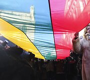 Vasario 16-osios minėjimas prie Lietuvos nepriklausomybės signatarų namų