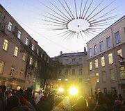 Užgavėnių &scaron;ventė Vilniaus mokytojų namų kiemelyje