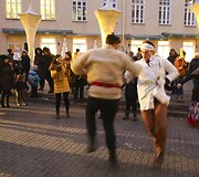 Užgavėnių &scaron;ventė Vilniaus mokytojų namų kiemelyje