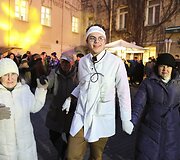Užgavėnių &scaron;ventė Vilniaus mokytojų namų kiemelyje