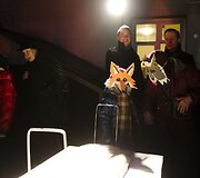 Užgavėnių &scaron;ventė Vilniaus mokytojų namų kiemelyje