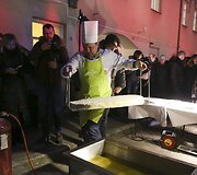 Užgavėnių &scaron;ventė Vilniaus mokytojų namų kiemelyje