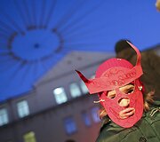 Užgavėnių &scaron;ventė Vilniaus mokytojų namų kiemelyje