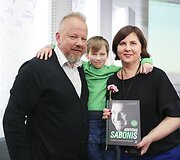 Vytaras Radzevičius ir Laisvė Radzevičienė su sūnumi