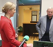 Kandidatai į Klaipėdos merus Vytautas Grubliauskas ir Agnė Bilotaitė