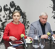 Kandidatai į Klaipėdos merus Vytautas Grubliauskas ir Agnė Bilotaitė
