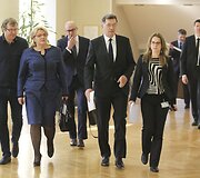 Algimanta Pabedinskienė, Tomas Davulis ir Algirdas Butkevičius