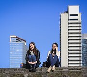 Pavasari&scaron;kai saulėta diena Vilniuje