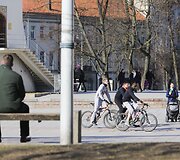 Pavasari&scaron;kai saulėta diena Vilniuje