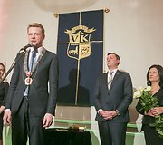 Vilnius meras Remigijus &Scaron;ima&scaron;ius ir jo žmona Agnė Matulaitė, buvęs Vilniaus meras Artūras Zuokas ir jo žmona Agnė Zuokienė.